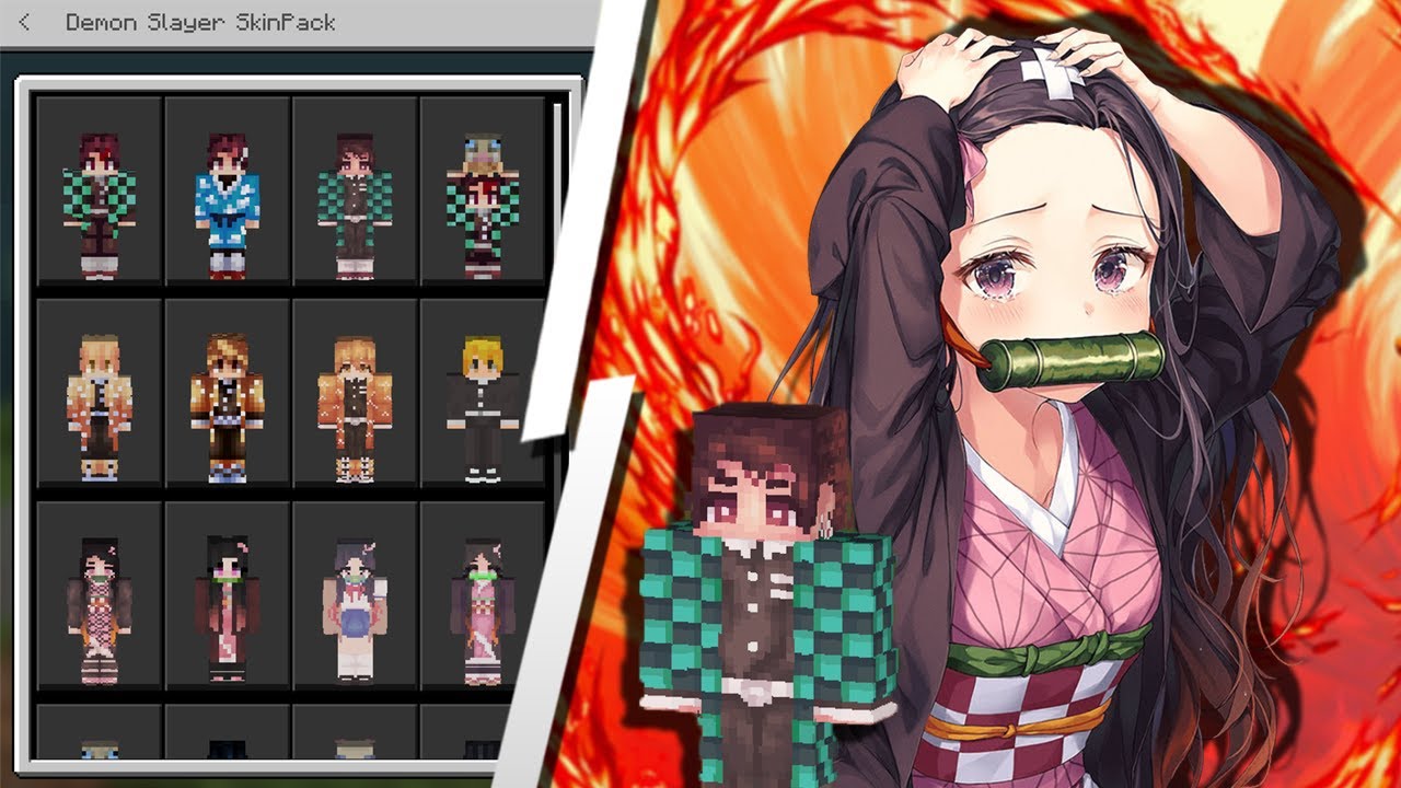 skins minecraft nezuko